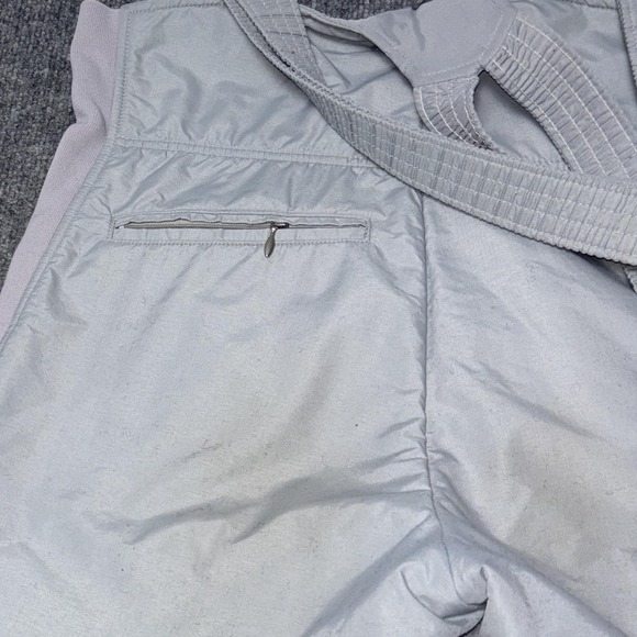 Vintage Roffe Snow Pants Womens Large Gray Bib Suspender Ski Insulated USA 80s - Picture 8 of 16